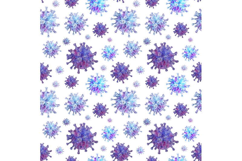 covid-watercolor-seamless-pattern-pandemic-virus-quarantine