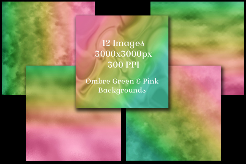 ombre-green-and-pink-backgrounds-12-image-set