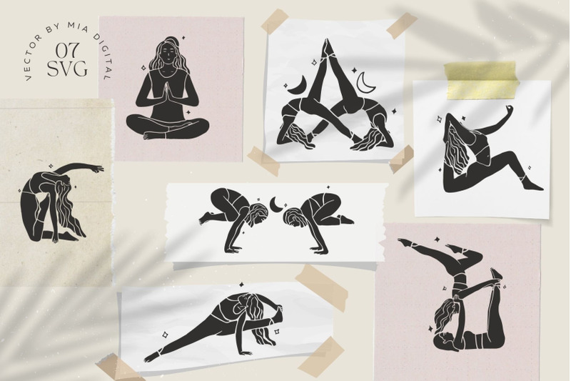 meditation-abstract-yoga-posture-illustrated-icons