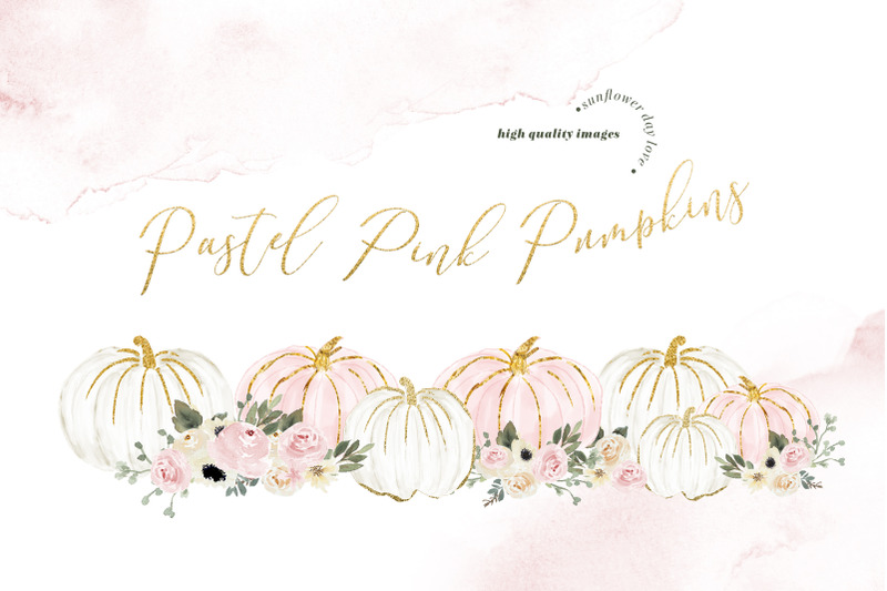 pastel-pink-arrangements-pumpkin-clipart-fall-greenery-floral