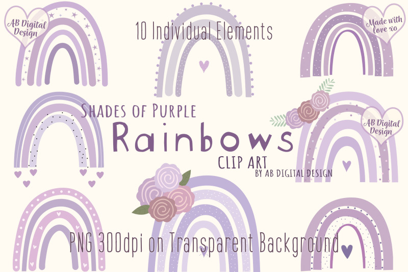purple-rainbow-clipart-purple-lilac-boho-rainbows-png