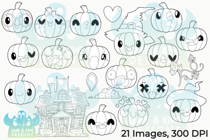 cute-pumpkins-digital-stamps-lime-and-kiwi-designs