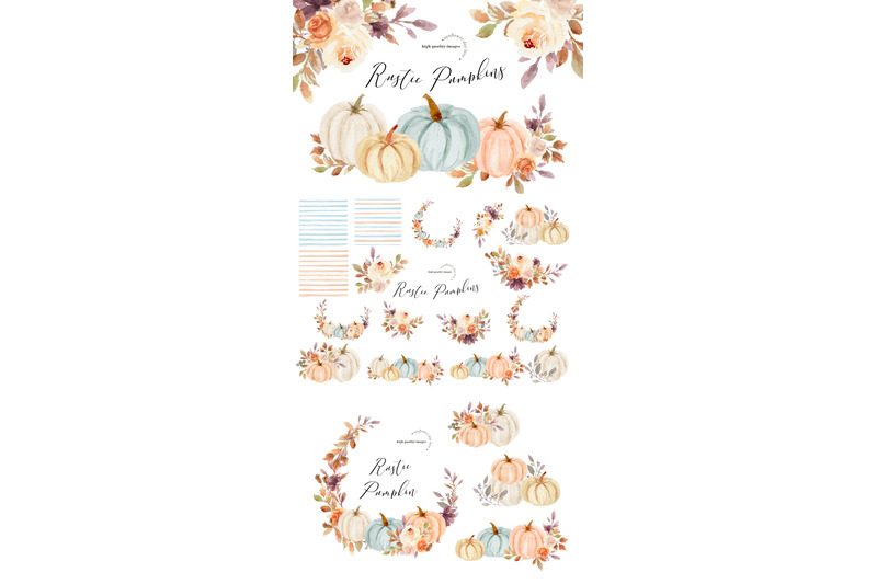 fall-autumn-pumpkin-boho-floral-leaves-clipart