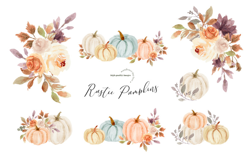 fall-autumn-pumpkin-boho-floral-leaves-clipart