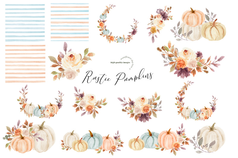 fall-autumn-pumpkin-boho-floral-leaves-clipart