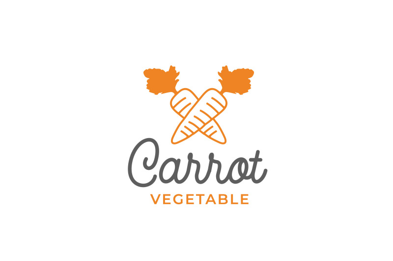 simple-monoline-vegetable-carrot-logo-design