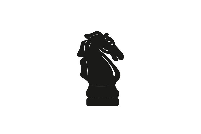 black-chess-knight-horse-silhouette-logo-design