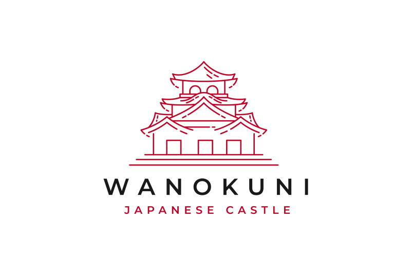 japanese-castle-outline-line-monoline-logo-illustration