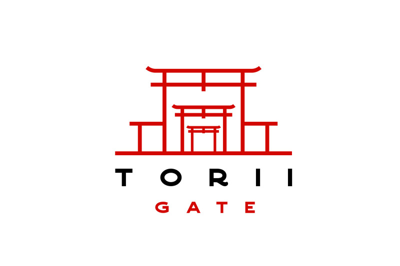 torii-house-torii-gate-vintage-hipster-logo-design-nbsp