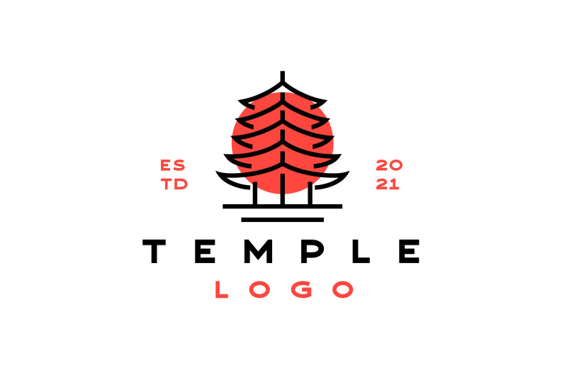 temple-logo-design-illustration-template