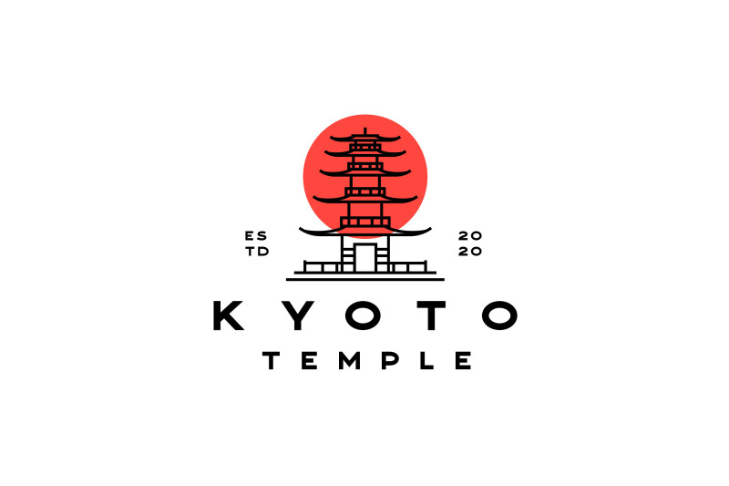 temple-logo-design-illustration-template