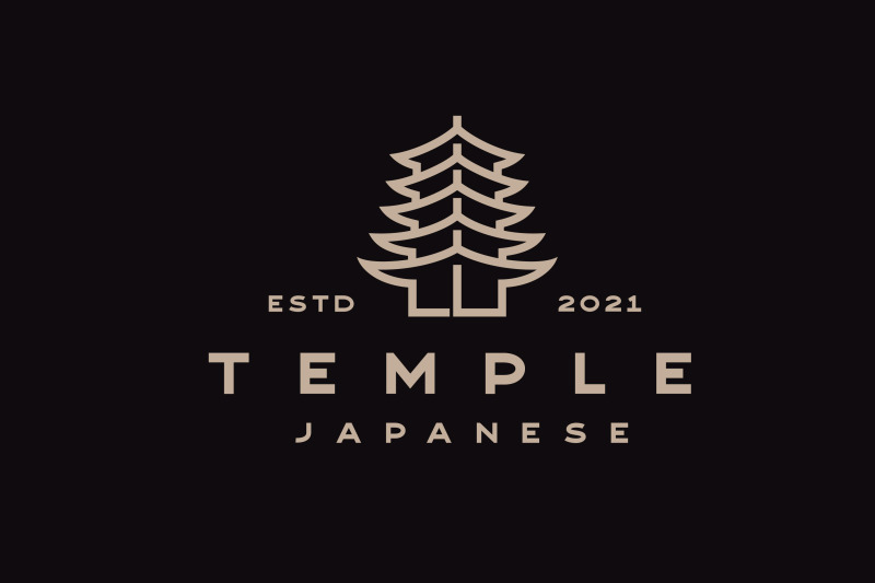 retro-temple-logo-design-illustration-template