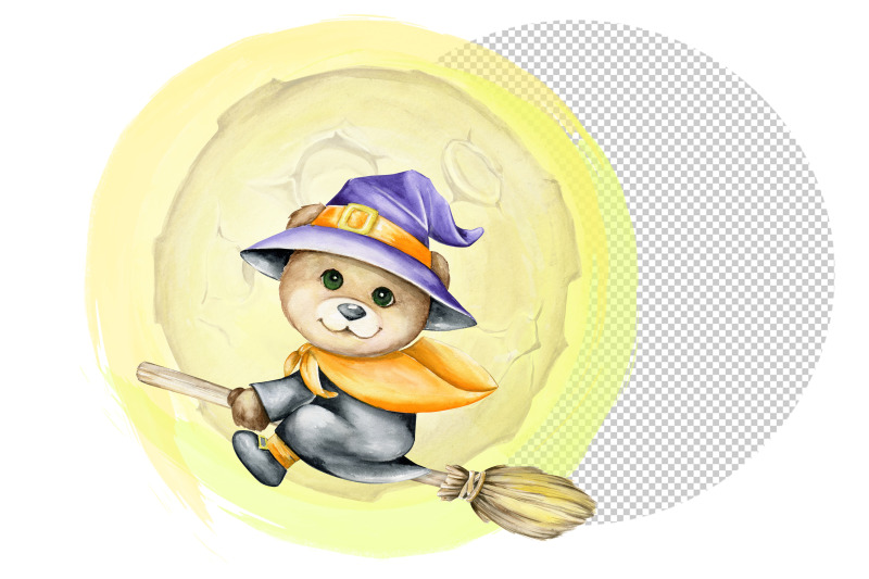 a-bear-cub-on-a-broom-watercolor-animals-halloween-clipart-cute-mon