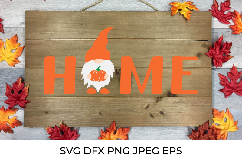 home-lettering-gnome-holding-pumpkin-fall-welcome-sign