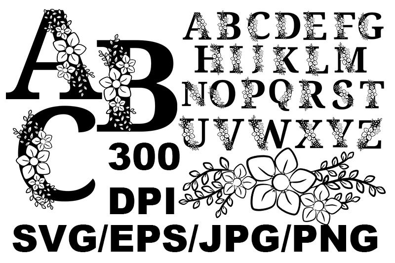 alphabet-svg-flowers-letters