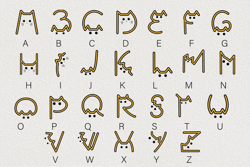 cats-alphabet-cute-abc-abstract-lettering-cartoon-letters