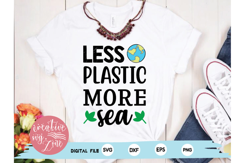 less-plastic-more-sea-svg