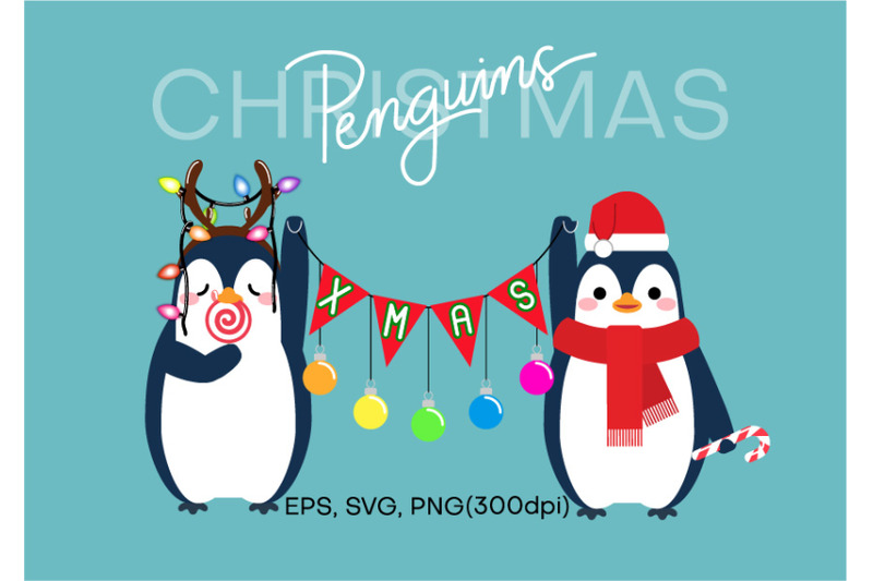 christmas-penguin-funny-snow-animals-cute-baby-penguins-cartoon
