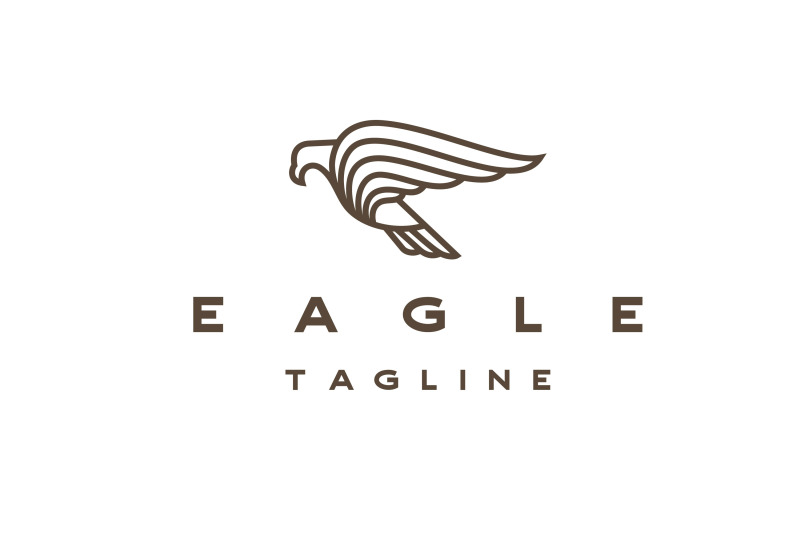 line-art-eagle-logo-design-vector-illustration