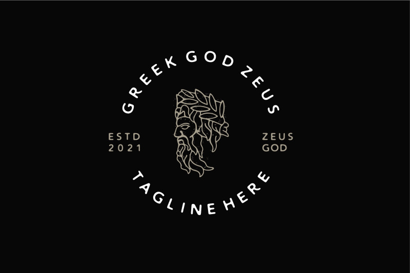 vintage-hipster-greek-god-zeus-ancient-greek-god-logo