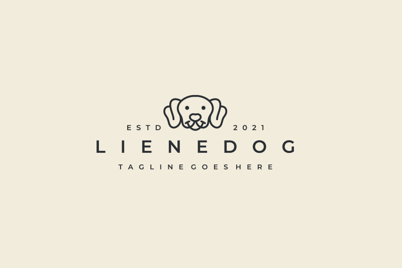 vintage-hipster-dog-head-line-art-logo-design