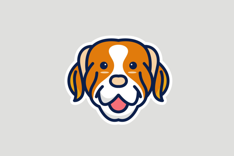 cute-dog-head-logo-design-vector-illustration