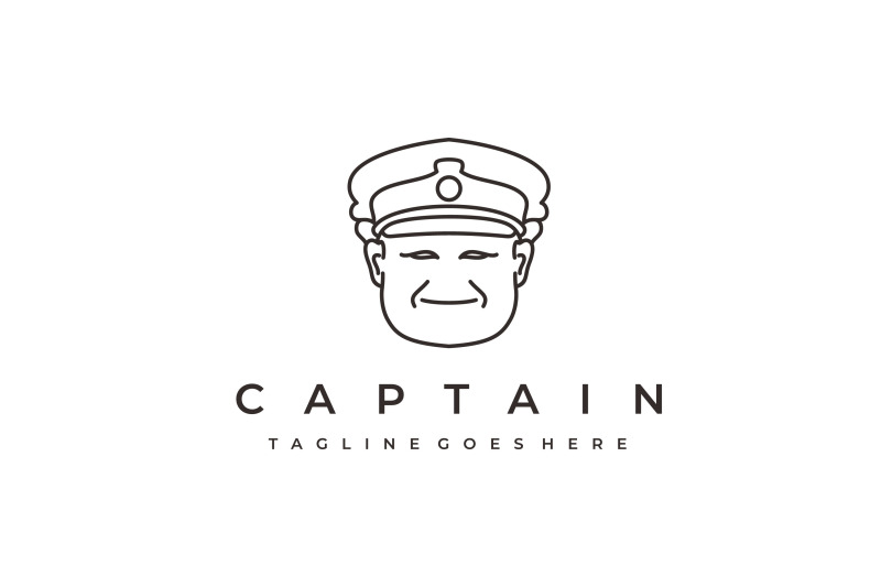 sailor-line-art-ship-captain-logo-design-vector