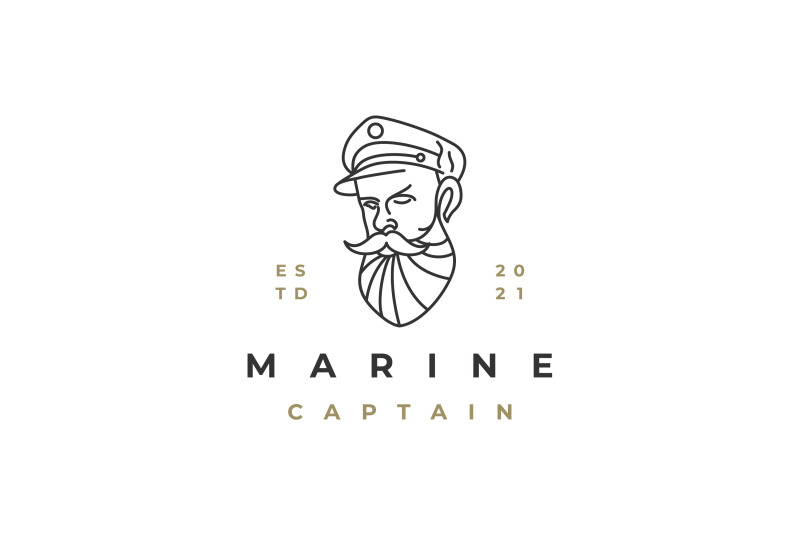 sailor-line-art-ship-captain-logo-design-vector