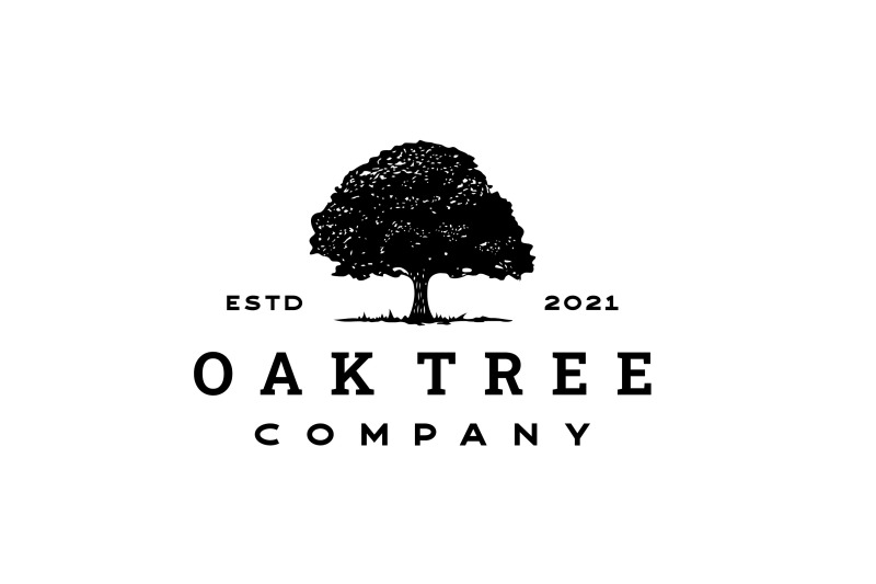 vintage-retro-oak-banyan-maple-tree-service-logo-design