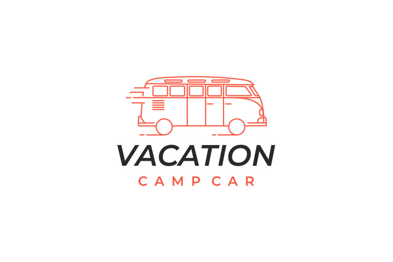 line-art-camper-van-camping-logo-design-vector