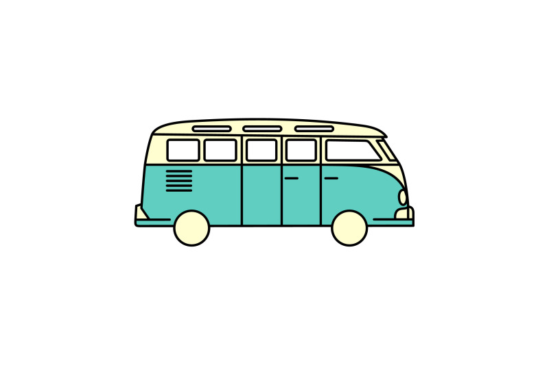 retro-line-art-camper-van-camping-logo-design-vector