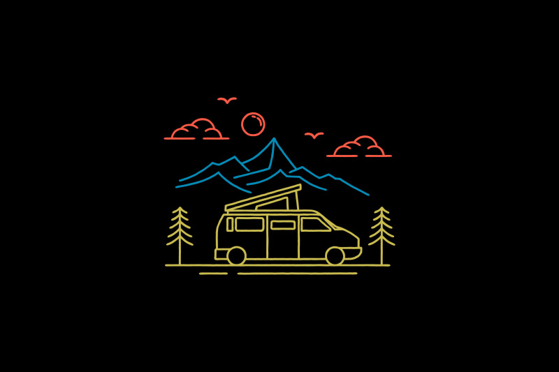 vintage-line-art-outdoor-camper-van-camping-logo-design