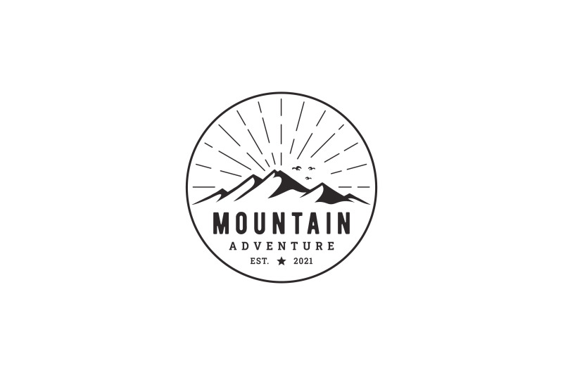 vintage-badge-mountain-and-sun-adventure-outdoor-logo-design