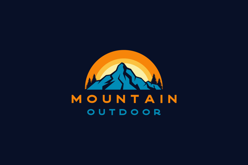 mountain-and-sun-adventure-logo-design