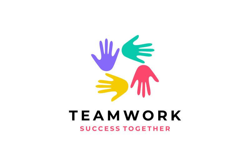 hand-diversity-team-community-logo-design-vector