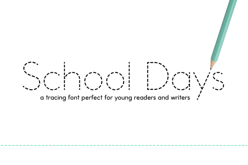school-days-dash-tracing-font-for-handwriting-practice