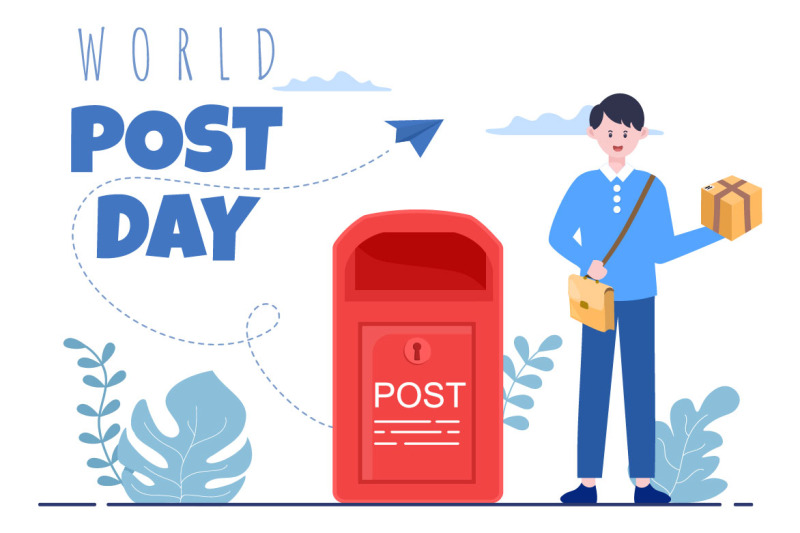 20-world-post-day-vector-illustration