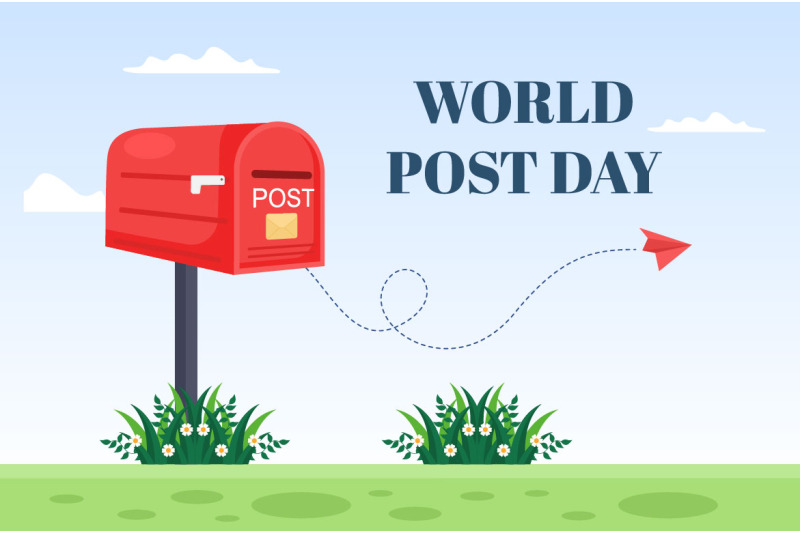 20-world-post-day-vector-illustration