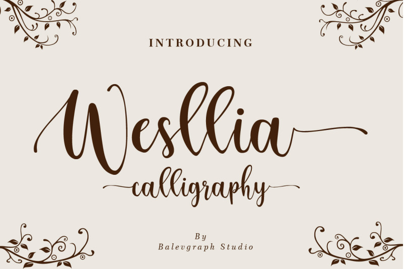 wesllia-calligraphy-script