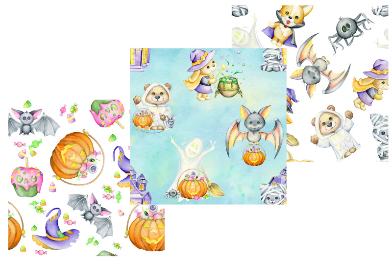 halloween-watercolor-seamless-pattern-cute-animals-in-costumes-spoo