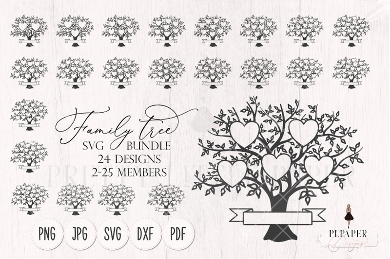 family-tree-svg-bundle-2-25-members