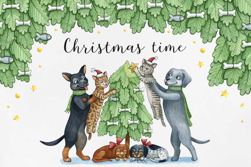 watercolor-set-christmas-illustrations-christmas-time-family-xmas