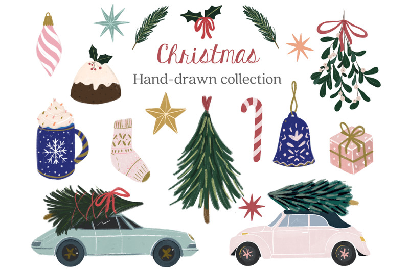 christmas-handdrawn-graphics-collection