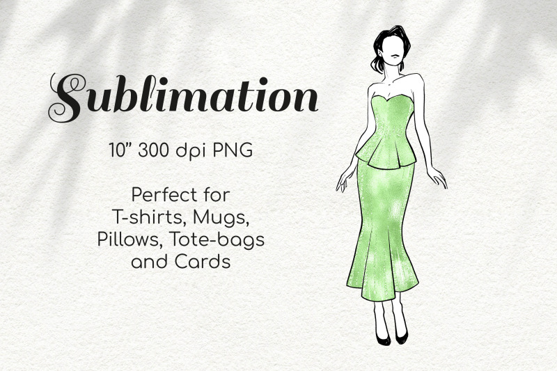 pin-up-woman-in-green-glitter-dress-character-sketch