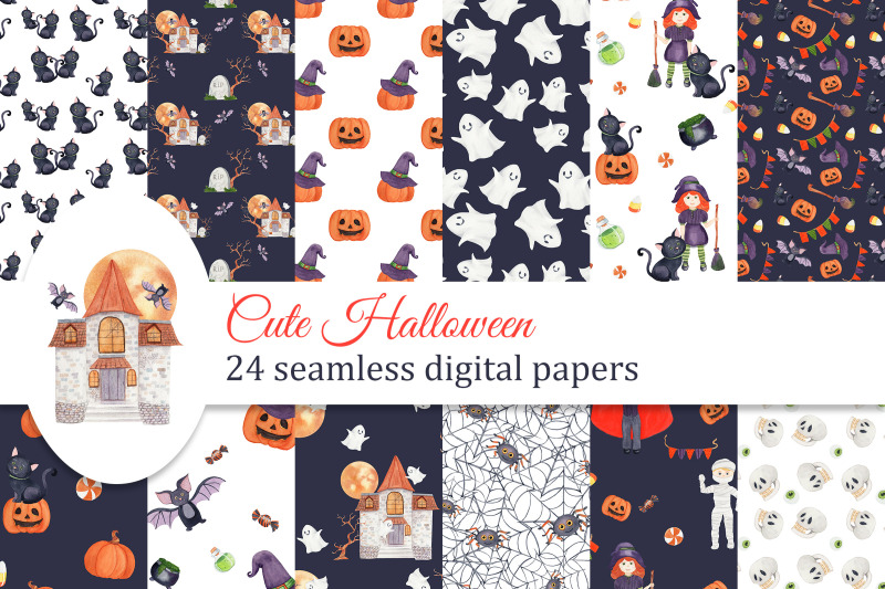 halloween-digital-paper-halloween-background-kids-seamless-pattern