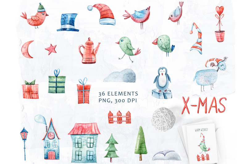 watercolor-christmas-clipart-christmas-cars-and-trucks