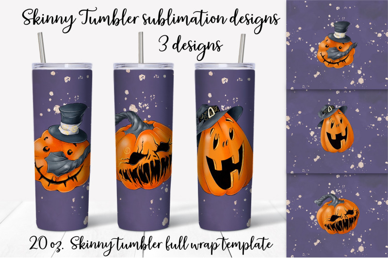 halloween-sublimation-design-skinny-tumbler-wrap-design