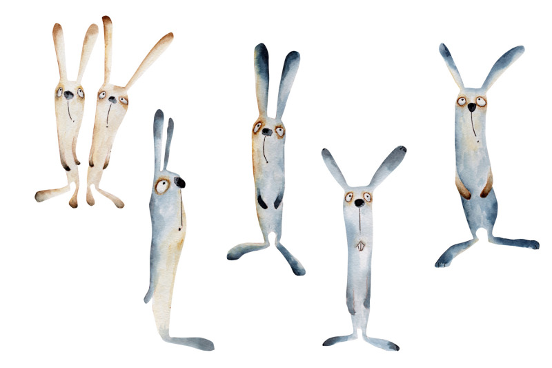 watercolor-hares-collection-png-psd-jpg