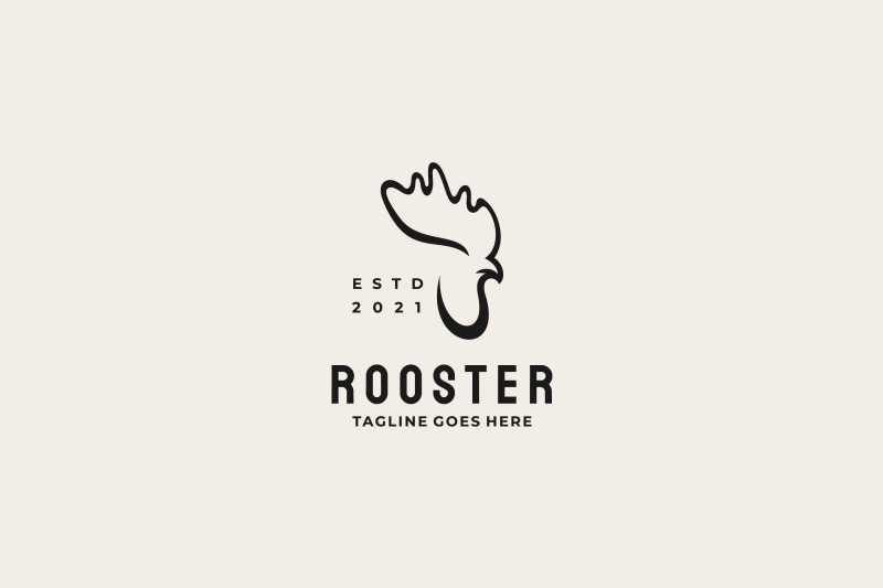 vintage-rooster-head-logo-design-vector