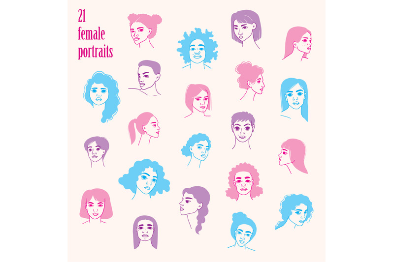 girls-vector-female-portraits